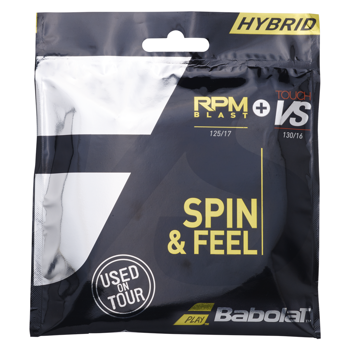 Babolat RPM Blast 17 Gauge + Touch VS 16 Gauge Hybrid Tennis Strings